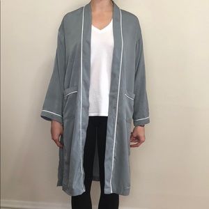 Lingerie-inspired duster